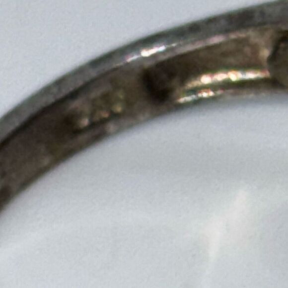 Art Deco vintage 925 silver ring 5.59g tsavorite garnet & opal Sz 9 signet - Picture 8 of 13